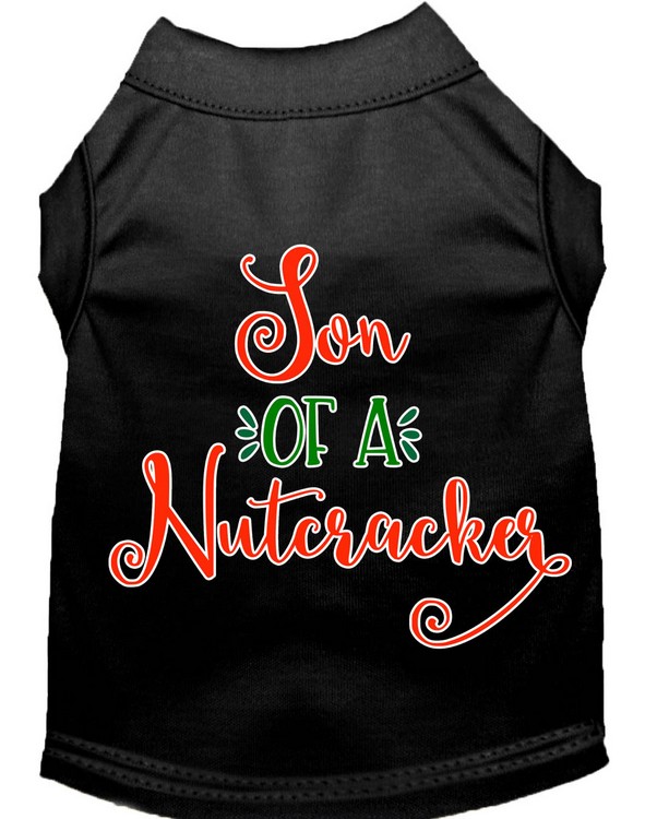 Son of a Nutcracker Screen Print Dog Shirt Black XXXL